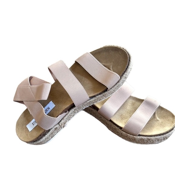 Steve Madden Shoes - Steve Madden Kimmie Women's Espadrille Wedge Sandals Blush Beige Size 10
